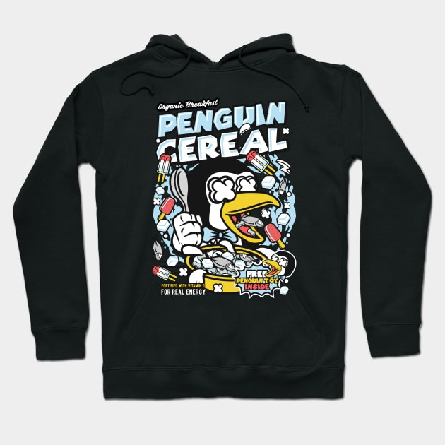 Retro Cartoon Cereal Box // Cereal Penguin // Funny Vintage Breakfast Cereal Hoodie by SLAG_Creative